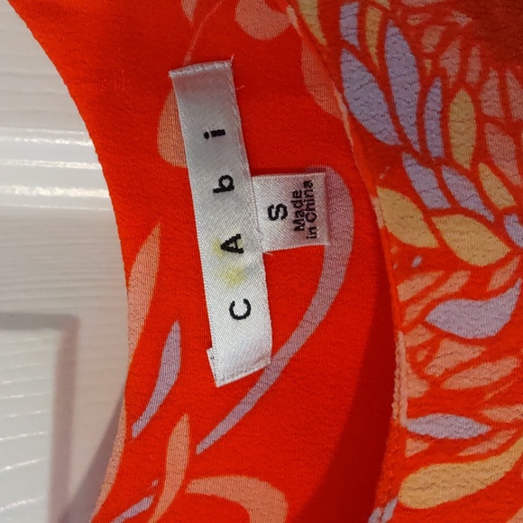 cabi #777 Lovely Day Mum floral orange tank/ cami. Size small - Picture 3 of 5